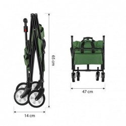 NC1602 GREEN FOLDING WAGON NILS CAMP