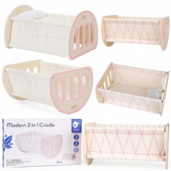 CLASSIC WORLD Wooden Cradle Baby Cradle Rocker for 2in1 Mascot Doll
