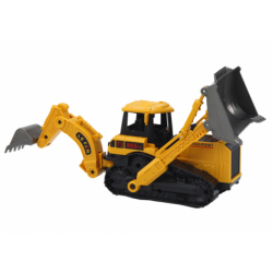Crawler Excavator Construction Vehicle 2 Buckets Yellow