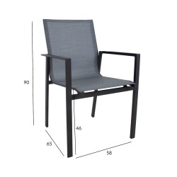 Садовый стул AMALFI 58x65xH90см, серый