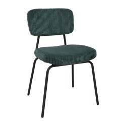 Chair KEIU 46x51xH76cm, dark green corduroy