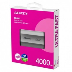 External SSD|ADATA|SD810|4TB|USB-C|Write speed 2000 MBytes/sec|Read speed 2000 MBytes/sec|SD810-4000G-CSG