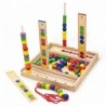 VIGA Wooden educational game Puzzle beads 104 elements