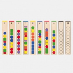VIGA Wooden educational game Puzzle beads 104 elements