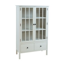 Display cabinet DEVON 80.5x35xH136cm, white