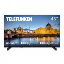TV Set|TELEFUNKEN|43"|4K/Smart|3840x2160|Wireless LAN|Bluetooth|Android TV|43UAG8030