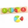 TOOKY TOY Wooden Educational Round Puzzle Learning Math Fractions