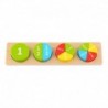 TOOKY TOY Wooden Educational Round Puzzle Learning Math Fractions
