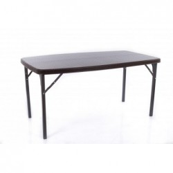 Складной стол с дизайном ротанга 152x84 см