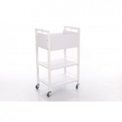 Salon trolley with 2 shelves and a scarf