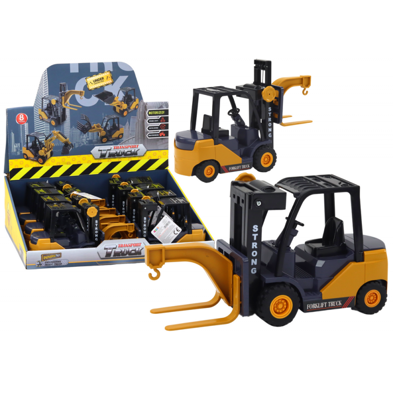 Forklift With Hook Adjustable Friction Drive Yellow