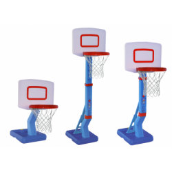 Basketball Basket Adjustable Ball Pump 138cm Blue