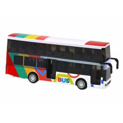 Double Decker Bus With Metal Drive, Colorful Lights, Sounds