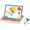 TOOKY TOY Double-sided Magnetic Board Puzzle Shapes Puzzle