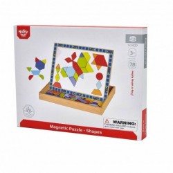 TOOKY TOY Double-sided Magnetic Board Puzzle Shapes Puzzle