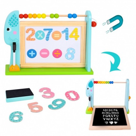 TOOKY TOY Educational Desk Board + 18 magnetic elements