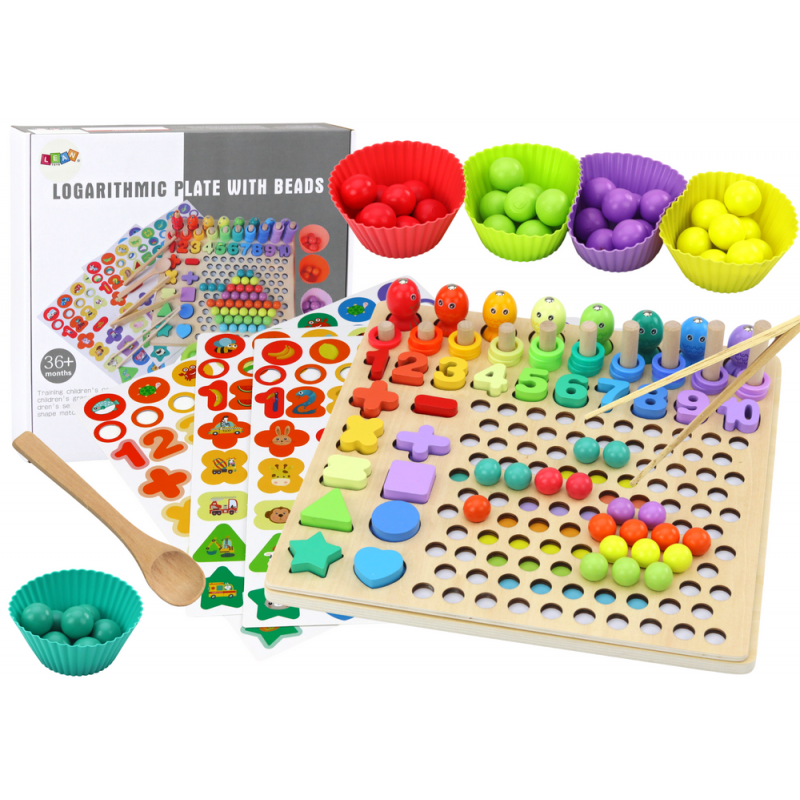 Wooden Puzzle Learning Counting Sorter Fishing