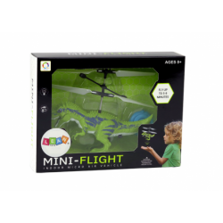 Flying Dinosaur Hand Controlled Helicopter Green
