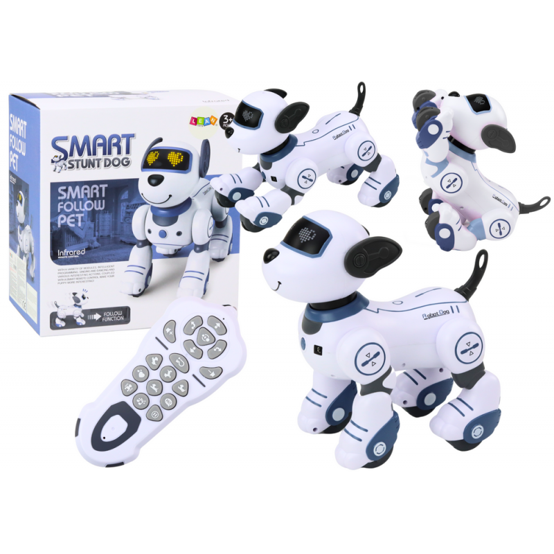 Remote Controlled Interactive Robot Dog Dancing Follows Commands Blue