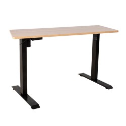 Desk ERGO with 1 motor 140x70cm, maple black