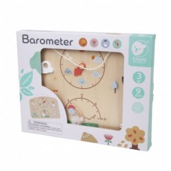 CLASSIC WORLD Educational Board Barometer Learning for Children Weather Station Wind Temperature 9 el.