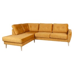 Corner sofa HEIVI LC, yellow velvet