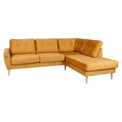 Corner sofa HEIVI RC, yellow velvet