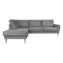 Corner sofa HEIVI LC, grey velvet