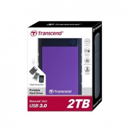 External HDD TRANSCEND StoreJet 2TB USB 3.0 Colour Purple TS2TSJ25H3P