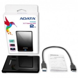 External HDD ADATA HV620S 2TB USB 3.1 Colour Black AHV620S-2TU31-CBK