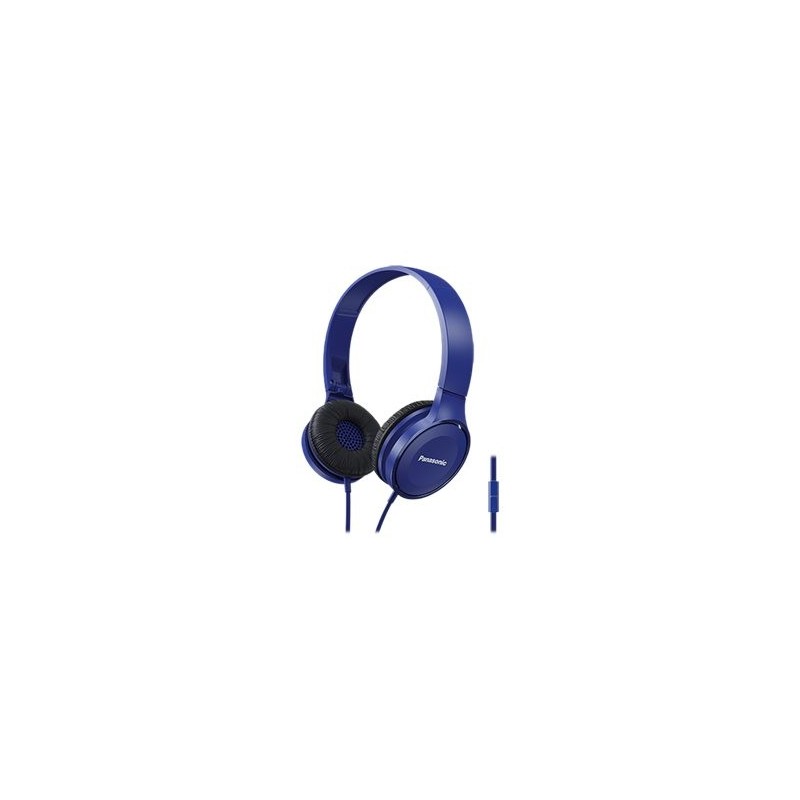 Panasonic RP-HF100ME-A Overhead Stereo Headphones Wired Over-ear Microphone Blue
