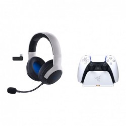 Razer Kaira Gaming Headset for Xbox & Razer Charging Stand Wireless Over-Ear Microphone White