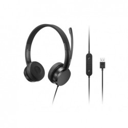 Lenovo USB-A Stereo Headset with Control Box Wired On-Ear