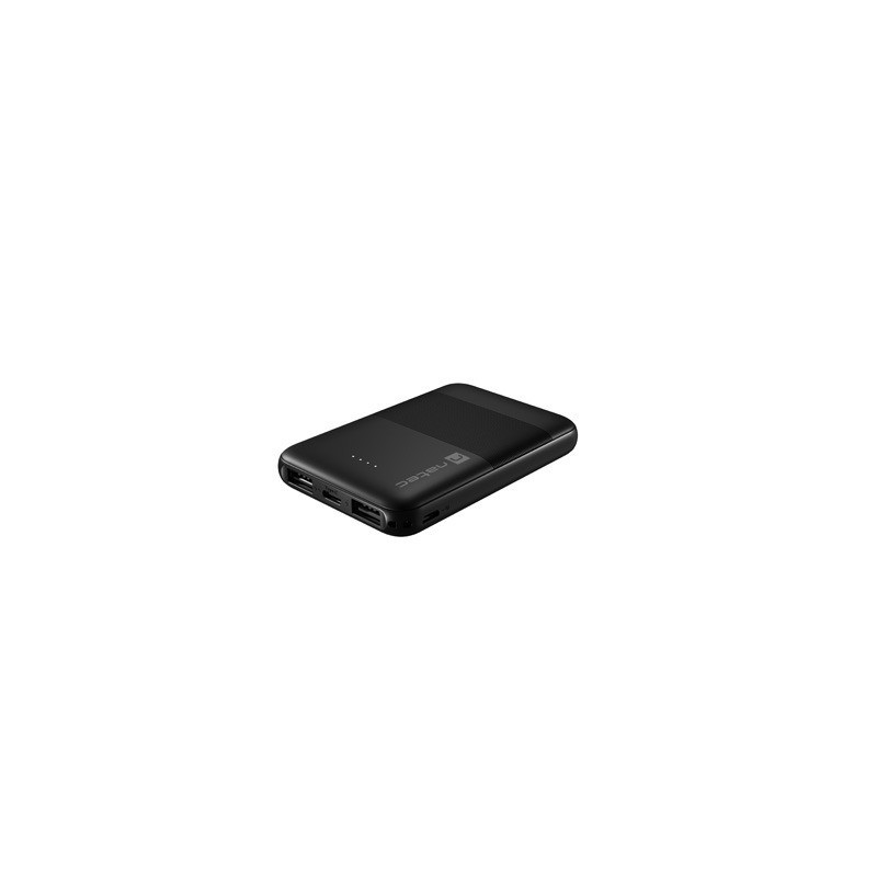 Natec Trevi Compact Power Bank 5000 mAh 1 x USB-C, 2 x USB A Black