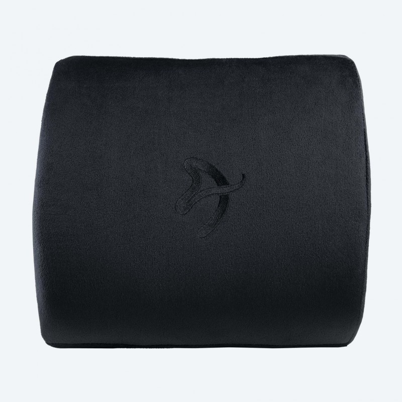 Arozzi Velvet polyester Lumbar Support Pillow Black