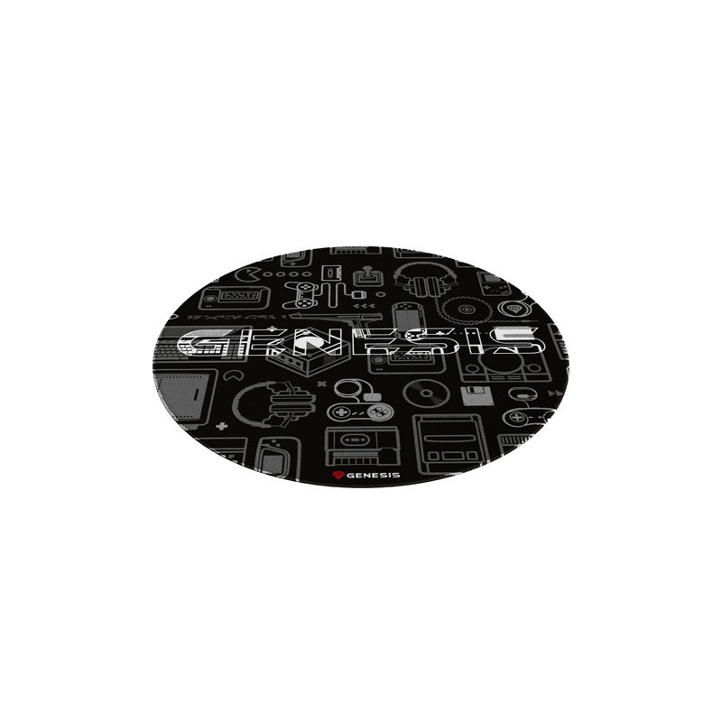 GENESIS Tellur 300 Round Gear Protective Floor Mat, 100cm, Black Genesis Protective Floor Mat Tellur 300 Round Gear