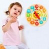 TOOKY TOY Clock Wooden Educational Toy Learning Time Shapes