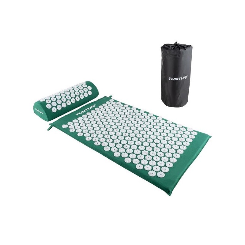 Tunturi Acupressure Mat And Pillow, Green