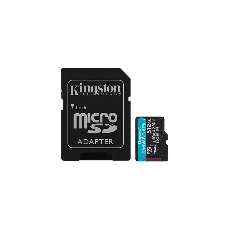 KINGSTON MEMORY MICRO SDXC 512GB UHS-I/W/ADAPTER SDCG3/512GB