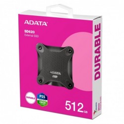 External SSD ADATA SD620 512GB USB 3.2 Write speed 460 MBytes/sec Read speed 520 MBytes/sec SD620-512GCBK