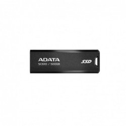 External SSD ADATA SC610 500GB USB 3.2 Write speed 500 MBytes/sec Read speed 550 MBytes/sec SC610-500G-CBK/RD