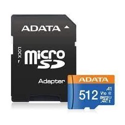 ADATA MEMORY MICRO SDXC 512GB W/AD./AUSDX512GUICL10A1-RA1