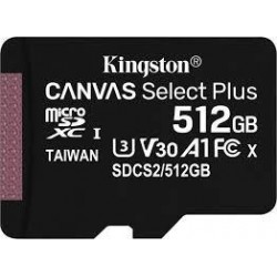 KINGSTON MEMORY MICRO SDXC 512GB UHS-I/W/ADAPTER SDCS2/512GB
