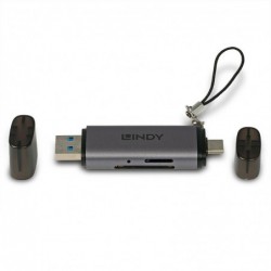 LINDY MEMORY READER USB3.2 C & A SD/43335