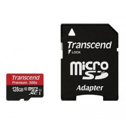 TRANSCEND MEMORY MICRO SDXC 128GB W/ADAP/UHS-I TS128GUSDU1