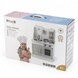 VIGA PolarB Wooden Kitchen with Eco Gray Accessories