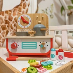 TOOKY TOY Kitchen with Grill for Children 2 in 1 + Kitchen Accessories
