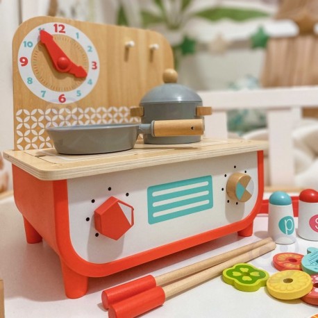 TOOKY TOY Kitchen with Grill for Children 2 in 1 + Kitchen