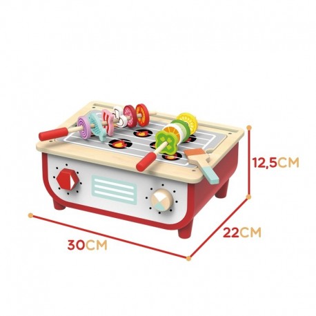 TOOKY TOY Kitchen with Grill for Children 2 in 1 + Kitchen Accessories