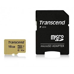 TRANSCEND MEMORY MICRO SDHC 16GB W/ADAPT/UHS-I TS16GUSD500S
